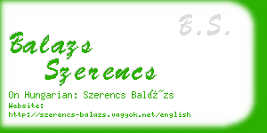 balazs szerencs business card